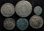 Набор из 6-ти медных монет "Сибирские"