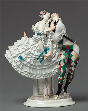 Фарфоровая скульптура танцовщиков Мейсонской мануфактуры