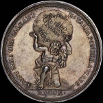 Медаль 1710 года “Завоевание Лифляндии“