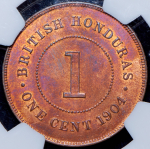 1 цент 1904 (Британский Гондурас) (в слабе)