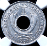 1 цент 1907 (Британская Восточная Африка) (в слабе)