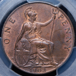 1 пенни 1903 (Великобритания) (в слабе)