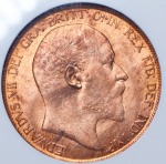 1 пенни 1907 (Великобритания) (в слабе)