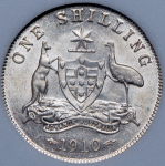 1 шиллинг 1910 (Австралия) (в слабе)