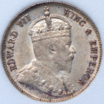 25 центов 1910 (Британская Восточная Африка) (в слабе)