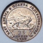25 центов 1910 (Британская Восточная Африка) (в слабе)