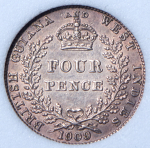 4 пенса 1909 (Британская Гвиана) (в слабе)