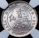 5 центов 1905 (Гонконг) (в слабе) H