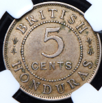 5 центов 1907 (Британский Гондурас) (в слабе)