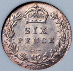 6 пенсов 1906 (Великобритания) (в слабе)