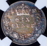 6 пенсов 1909 (Великобритания) (в слабе)