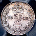 Набор монет Монди (Maundy set) 1903 (Великобритания) (в слабах)