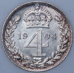 Набор монет Монди (Maundy set) 1904 (Великобритания) (в слабах)