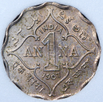 1 анна 1907 (Индия) (в слабе)