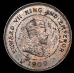 1 фартинг 1909 (Ямайка)