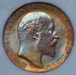 1 пенни 1909 (Великобритания) (в слабе)