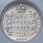 1 рупия 1904 (Индия) (в слабе)