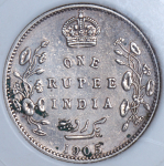 1 рупия 1905 (Индия) (в слабе)