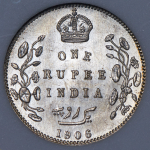 1 рупия 1906 (Индия) (в слабе) B