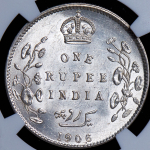 1 рупия 1906 (Индия) (в слабе) C