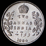 2 анны 1904 (Индия)