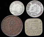 Набор из 4-х монет (Цейлон)