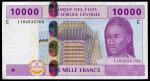 10000 франков 2002 (Чад)
