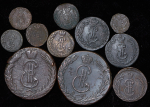 Набор из 11-ти медных монет "Сибирские"