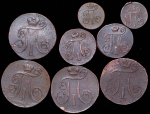 Набор из 12-ти медных монет 