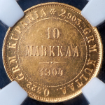 10 марок 1904 (Финляндия) (в слабе) L