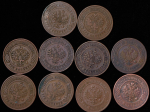 Набор из 29-ти медных монет