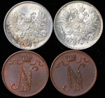 Набор из 4-х монет (Финляндия)