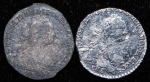 Набор из 2-х сер. монет гривенник 1771 СПБ