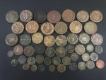 Набор из 50-ти медных монет XVIII в