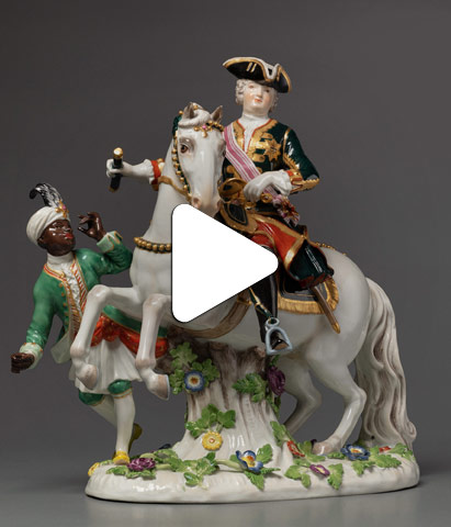 Видео Скульптура «Императрица Елизавета Петровна с арапчонком»