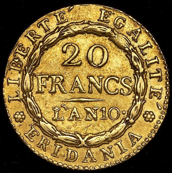 20 франков 1801 (Субальпинская респ   Италия)