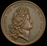 Медаль "Встреча Петра I c Филиппом Орлеанским" 1717  Новодел (Франция)