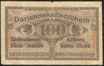 100 марок 1918 (Ковно  Немецкая оккупация Литвы)