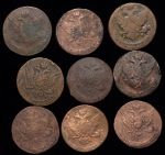 Набор из 21-й медной монеты 5 копеек