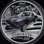 1 доллар 2006 "Автомобили мира: Corvette Sting Ray" (Тувалу) (в п/у)