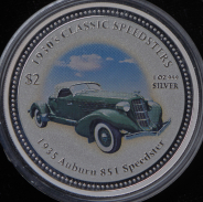 2 доллара 2006 "Классические спидстеры 1930-х годов: Auburn Speedster" (Острова Кука)