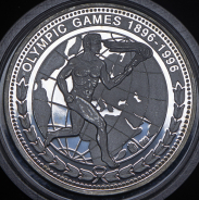 Медаль "100 лет олимпийским играм. Прыжки в длинну"